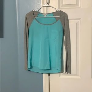 Blue and gray long sleeve